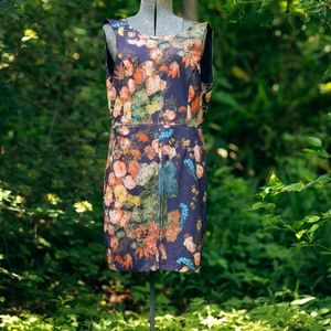 Navy floral dress